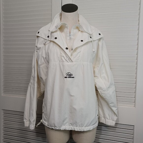 Roffe Pullover Vintage Ski Sweater White Powder Jacket Womens Small - Picture 6 of 11